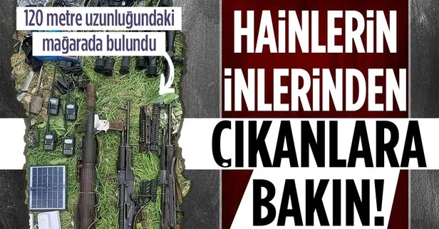 Teröristlere ait mağara bulundu