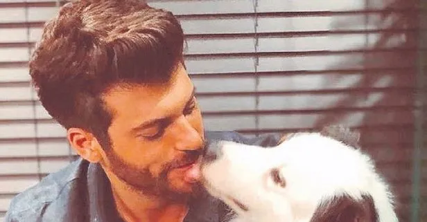 Can Yaman ve köpeği Tesla’dan sevimli poz