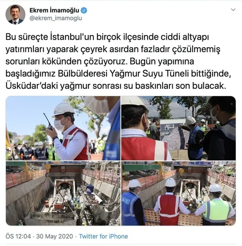 CHP’li İmamoğlu, Bülbüldere Yağmur Suyu Tüneli projesini sahiplendi!