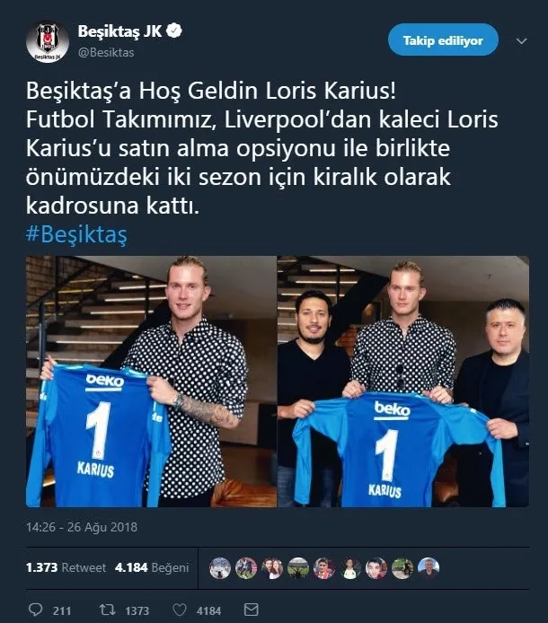 Beşiktaş Loris Karius'u resmen açıkladı-1