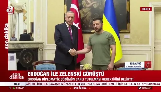 Başkan Erdoğan Zelenskiy ile görüştü