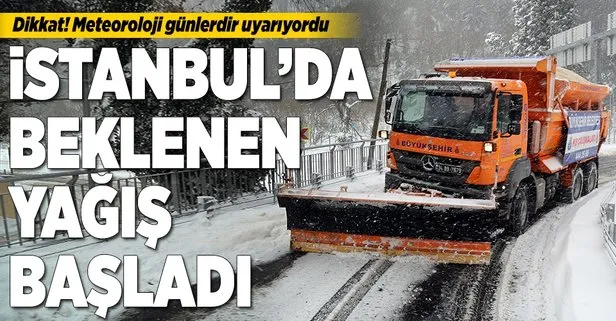 Meteoroloji uyardı! Ve İstanbul’da beklenen kar yağışı başladı...