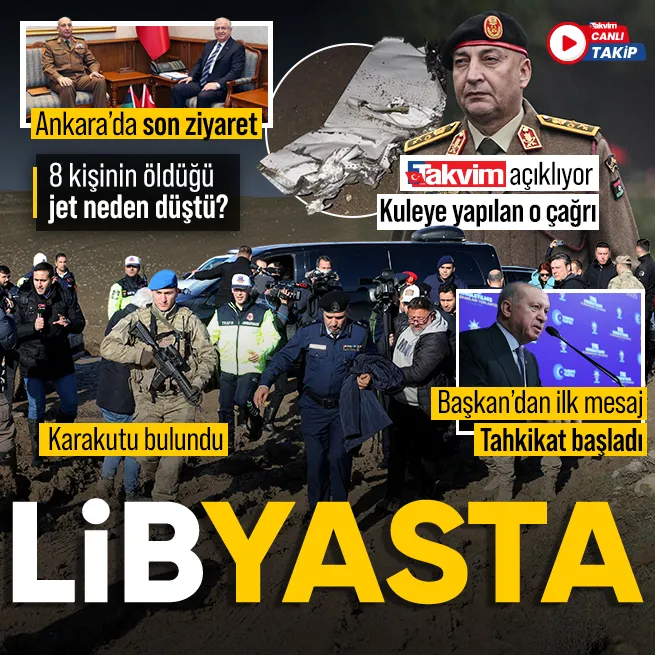 CANLI ANLATIM | Ankarada düşen Libya uçağındaki karakutu bulundu!