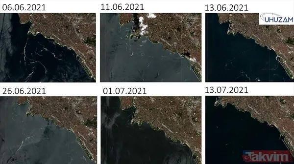 SON DAKİKA: Marmara Denizi'ndeki müsilajın (deniz salyası) son durumu İTÜ UHUZAM uyduları tarafından görüntülendi - 6