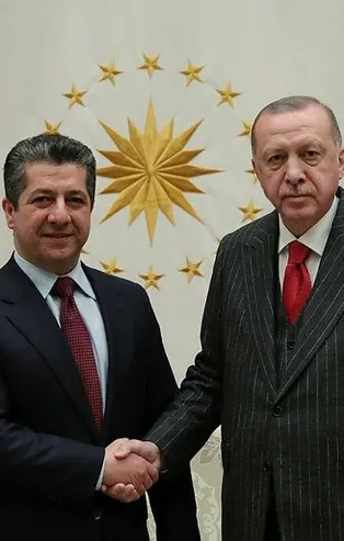 Başkan Erdoğan, Mesrur Barzani'yi kabul etti