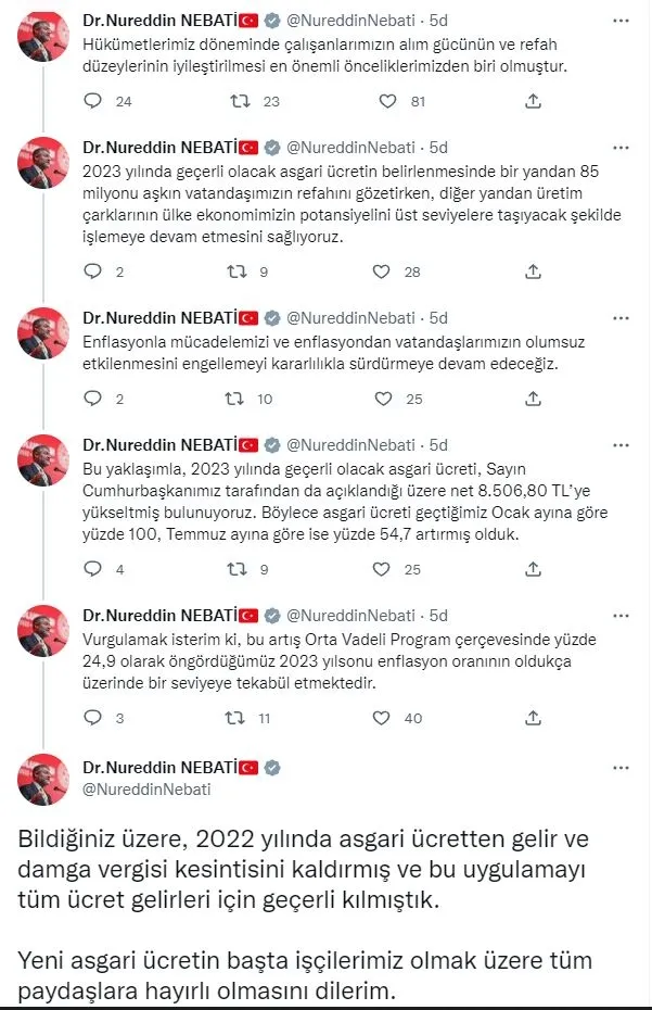 Başkan Erdoğan Külliye'de açıkladı: 2023 yılında asgari ücret 8 bin 506 lira oldu!-10