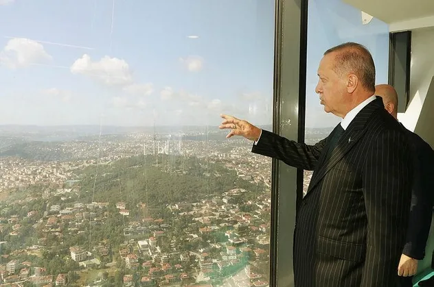 Son dakika: Başkan Erdoğan yapımı devam eden Çamlıca Kulesi'ni inceledi