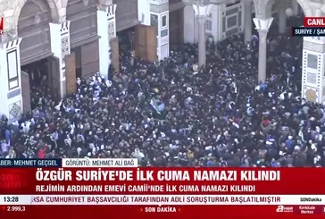 Özgür Suriye'deki ilk cuma namazı kılındı!