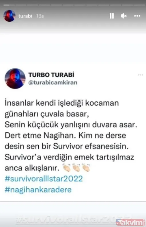 Survivor'ın olay yarışmacısı Turabi, Acun'u devreye sokan Nagihan - Nisa tartışmasında sessizliğini bozdu! "Kim ne derse desin sen..." - 5