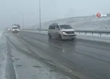 İstanbul Havalimanı yolunda yoğun kar yağışı başladı