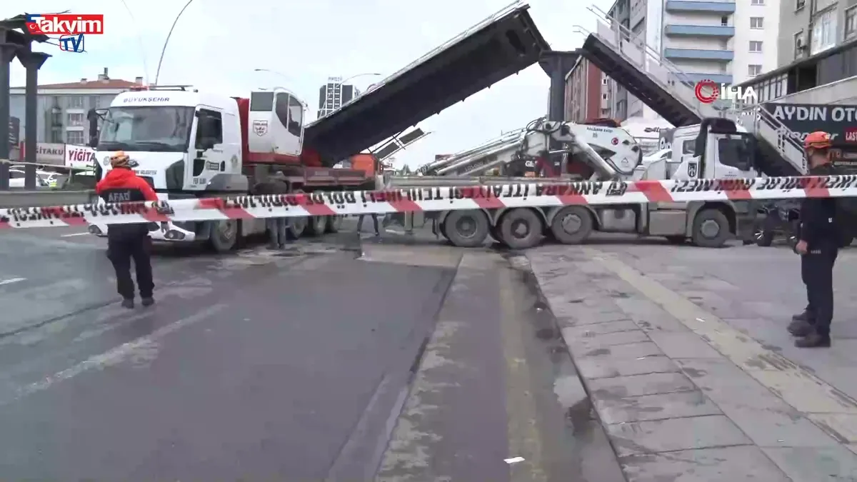 Ankara'da kamyon üst geçide çarptı: 3 yaralı