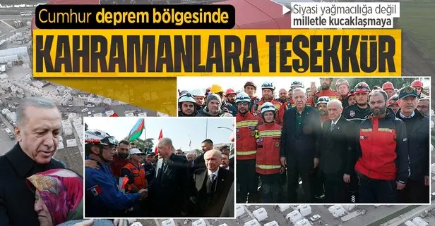 Başkan Erdoğan ve Devlet Bahçeli deprem bölgesinde!