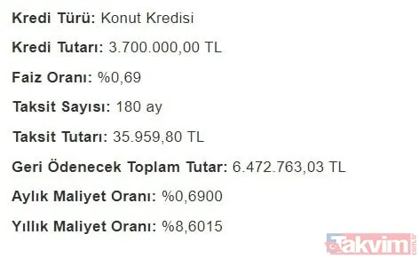 15 yılda... TOKİ Konut kredisi faiz indirimi 0,69 aylık taksit hesaplama! Halkbank, Ziraat, Vakıfbank 300, 400, 500, 1.000.000, 1.200.000, 1.500.000 TL geri ödeme tablosu! - 42