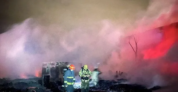 Bursa’da faaliyet gösteren geri dönüşüm fabrikası alev alev yandı!