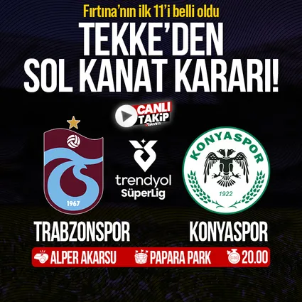 Trabzonspor'un ilk 11'i belli oldu!