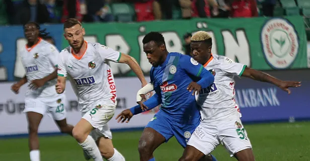 Karadeniz'de kazanan yok! Rizespor - Alanyaspor: 1-1 | MAÇ SONUCU