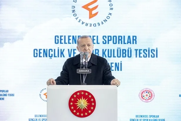 Başkan Erdoğan'dan Geleneksel Sporlar Gençlik ve Spor Kulübü Tesisi Açılış Töreni'nde önemli açıklamalar-1