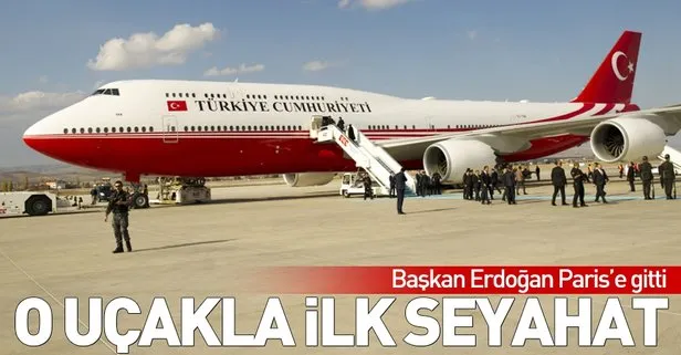 Başkan Erdoğan, Katar tarafından hediye edilen uçakla ilk yolculuğuna çıktı