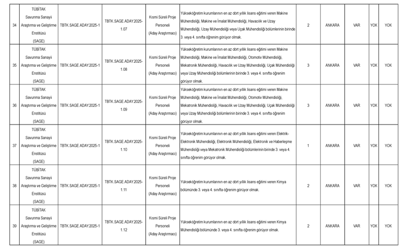 TÜBİTAK başvuru şartları ve kadrolar: TÜBİTAK'tan dev personel alımı başladı-3