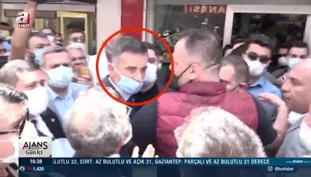 Ümit Dikbayır'dan A Haber muhabirine tehdit! Vekilin Muhabirin yakasına yapıştığı anlar kemarada