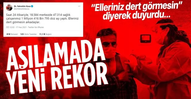 Türkiye'de aşılamada yeni rekor!