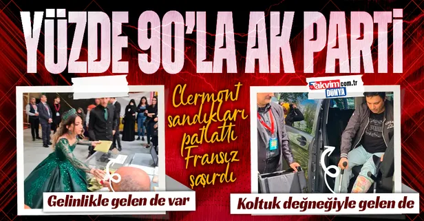 Fransa'da Clermont yüzde 90 oyla AK Parti dedi: Koltuk değnekleriyle oy kullanmaya geldiler
