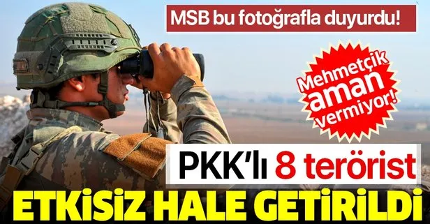 MSB: 8 terörist etkisiz hale getirildi