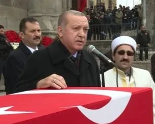 Erdoğan’dan Afrin şehidine veda konuşması