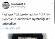İçimizdeki İngilizler Türkiye’nin İngiltere’ye tıbbî yardım malzemesi göndermesini hazmedemedi!