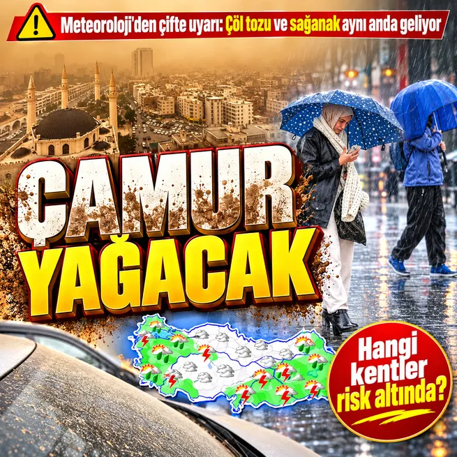 Meteoroloji haritayı değiştirdi! Sağanak, fırtına ve toz taşınımı aynı anda geliyor
