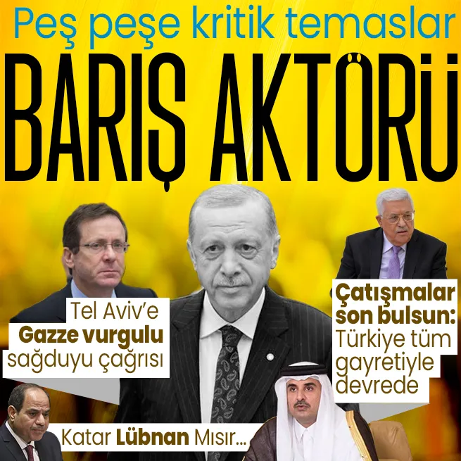Başkan Erdoğandan Filistin diplomasisi! Filistin, İsrail, Lübnan, Malezya, Katar, Mısır... Küresel barış aktörü yine devrede