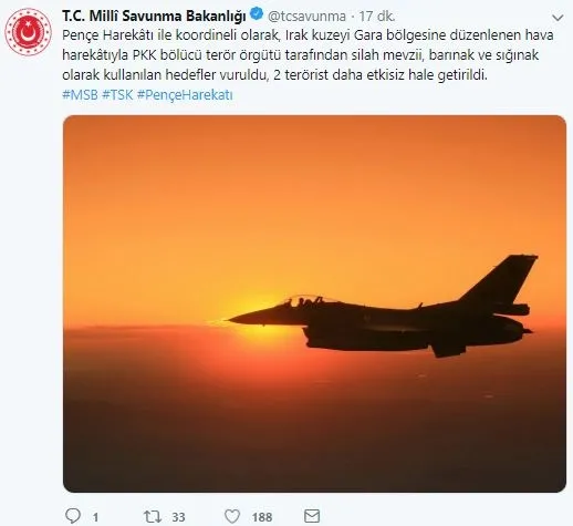 Son dakika haberi: Kuzey Irak'ta PKK hedefleri vuruldu-1