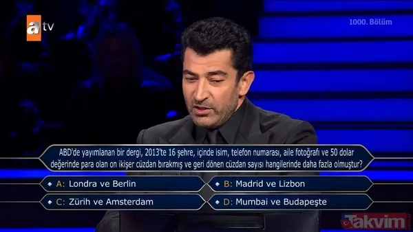 Kim Milyoner Olmak İster'de Kenan İmirzalıoğlu'ndan Yusuf Çim ve Feyza Sevil Güngör'ü pes ettiren 200 bin TL'lik 'TDK' sorusu - 45