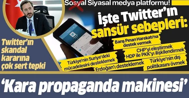 Twitter’ın skandal kararına İletişim Başkanı Altun’dan sert tepki: Kara propaganda makinesine dönüşmüştür