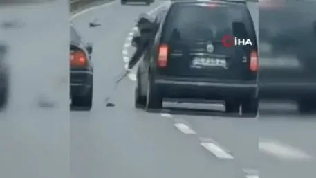İstanbul trafiğinde levyeli saldırı!