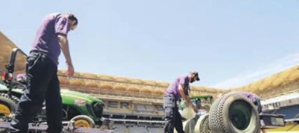 Çim serme işlemi başladı