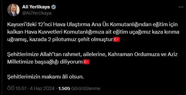 Kayseri'de eğitim uçağı düştü: 2 pilot şehit oldu! Görgü tanığı kahramanlığı böyle anlattı: "Üzerimize gelmesin diye yüzüstü aşağı indi"-8