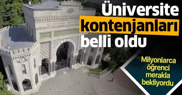 Üniversite kontenjanları belli oldu