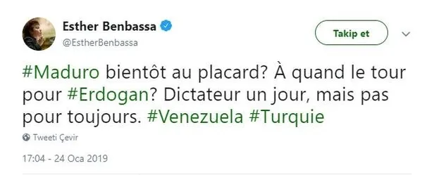 Fransız senatör Esther Benbassa'dan Başkan Erdoğan hakkında alçak sözler-1