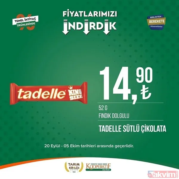 Tarım Kredi 5 Ekim FİYAT LİSTESİ 2023! Kooperatif marketlerinde indirimlerin son günü! Kırmızı mercimek 22.25, tost peyniri 59. 90... - 46