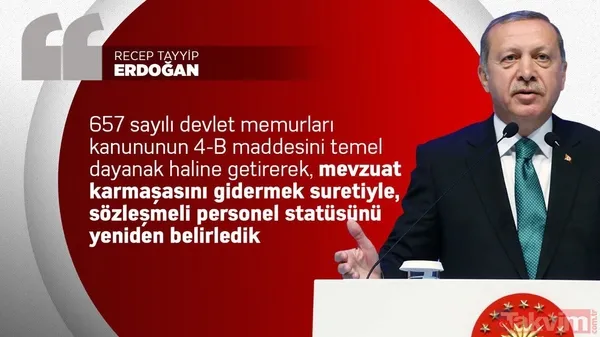 Başkan Erdoğan sözleşmeliye kadro müjdesini verdi! Kimler faydalanacak? Sosyal haklar neler? Kimler hangi statüye girecek? İşte merak edilenler - 12