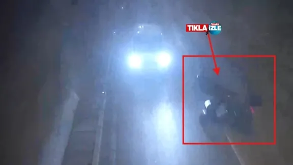 Amasya Ferhat Tüneli'nde motosiklet kazası kamerada - Video