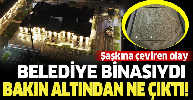 Zeytinburnu Belediye Başkanlığı binası olarak kullanılan tarihi yapının altında Roma dönemine ait mozaik bulundu