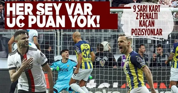 Beşiktaş – Fenerbahçe derbisinde kazanan çıkmadı 1-1 | MAÇ SONUCU