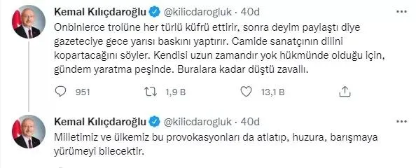 CHP'li lideri Kemal Kılıçdaroğlu, hakaretin bekçisi oldu! Sezen Aksu ve Sedef Kabaş'a destek verdi-3
