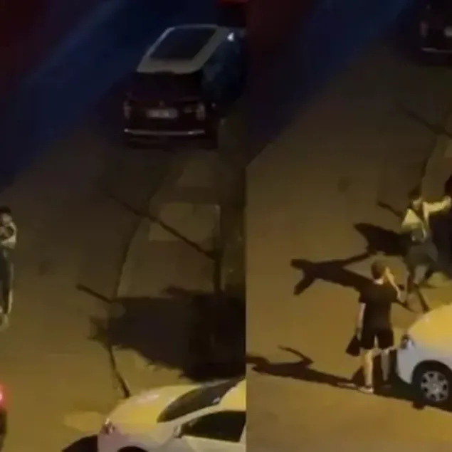 Tartıştığı kadını sokak ortasında dövdü!