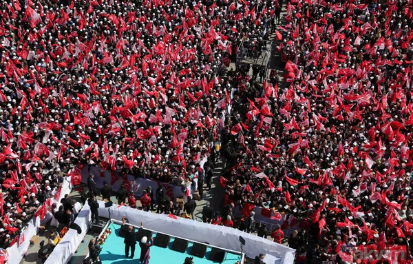 Ankara'ya Bağlı 25 İlçeden 500 Bin Civarında Katılımın Olduğu Mitingde Cumhurbaşkanı Recep Tayyip Erdoğan İle Mhp Genel Başkanı Devlet Bahçeli Kurulan Bu Dev...