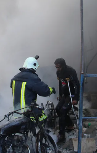 Azez'de patlama meydana geldi