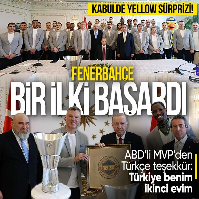 Başkan Erdoğan THY Avrupa Ligi’nde şampiyon olan Fenerbahçe Bekoyu kabul etti! MVPden Türkçe mesaj: Türkiye benim ikinci evim