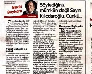 Kılıçdaroğlu’nu eleştiren yazıya sansür